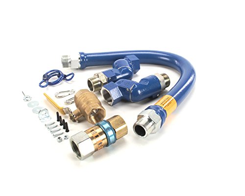 Dormont 16125KIT2S36 Deluxe Snapfast 36" Gas Connector Kit with Two Swivels and Restraining Cable, 1-1/4" Diameter
