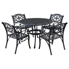 Pemberly Row Traditional Black Aluminum Chaise Lounge Black