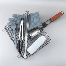 Stainless Steel Barbecue Tool Set Outdoor Clip Brush Fork Shovel BBQ Combination