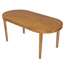 Christopher Knight Home Dorium 70" Oval Outdoor Dining Table, Acacia Wood Patio Dining Table for 4-6 People, Solid Wood Outdoor Table for Patio Deck Garden Backyard Dining, Teak