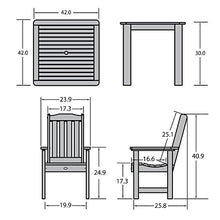highwood Lehigh 5-Piece Square Dining Set, Eucalyptus