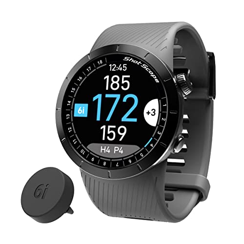 PlayBetter Shot Scope X5 Golf GPS Watch (Steel Gray) Bundle | Touchscreen, Shot Tracking Tags, Distances, Shot Detection