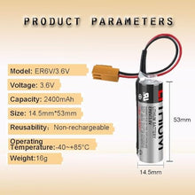 HNNGFKF ◎60-Pack ER6V/3.6V Battery ER6VC119A/ER6VC119B 2400mah for M64 System with Brown Plug