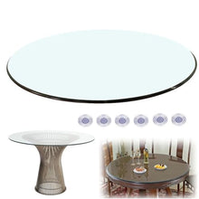KXWOQ3ED Round Tempered Glass Table Top, Clear Glass Table Top for Dining Table, Coffee Table, Outdoor Patio Table Top, Flat Polished Edge, Table Protector(95cm(38In))