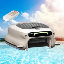 Robotic Pool Skimmer Cleaner, Cordless Automatic Pool Cleaning Robot with 10L Large Capacity and Anti-Stuck Foam for Efficient Cleaning