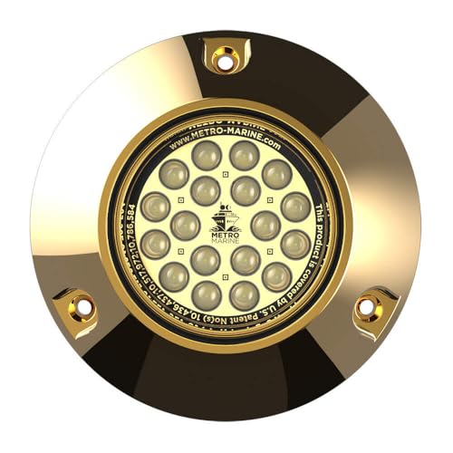 Metro Marine High-Output Submersible Underwater Light with Intelligent Monochromatic LEDs Black