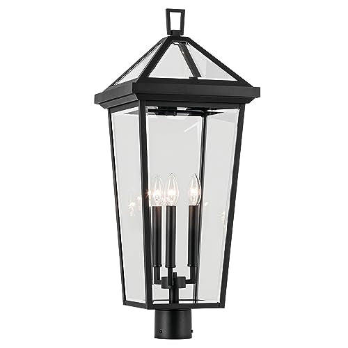 Kichler Regence 3-Light Outdoor Post Light, Textured Black