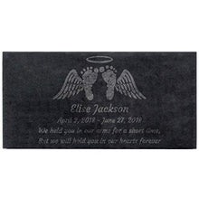 PlaqueMaker Black Granite Memorial Headstone for Infant or Child - Personalized Sympathy Gift (24 x 12 x 4)
