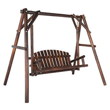 6.5ft 2-seat Swing Chair Bench Porch Swing Chair, Loveseat Swing Chair, Outdoor Patio Porch Swing Swing Seat, Hanging Swing Seat Hanging Swing for Garden,Yard,Indoor Patio Seating Porch Swings
