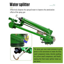 THYXGS Agricultural Irrigation Nozzle, 360° Rotating Nozzle, 1.5" Farm Impulse Sprinkler with 6 Replacement Nozzle, Large Area Watering Spray, for Agricultural Irrigation, Industrial Dust Removal