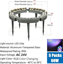 Tree Lights Outdoor Low-Voltage 24V AC Tree Trunk Ring Lights for Gardens, Parks, and Commercial Landscape Lighting