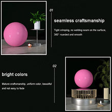 DULAI Mirror Finish Garden Ball,Gazing Balls, Stainless Steel Hollow Pink Ball,Hanging Hollow Balls for Stage and Wedding Decorations (Color : Pink) (Color : Pink, Size : 380mm)