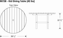 POLYWOOD RKT38GY 38-Inch Kid Dining Table, Slate Grey