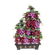 Artificial Bonsai Tree Jade Bonsai Gem Decoration Grape Decoration Office Home Creative Bedroom Handicraft Decoration Chinese Style Bonsai Ornaments Fake Bonsai Tree