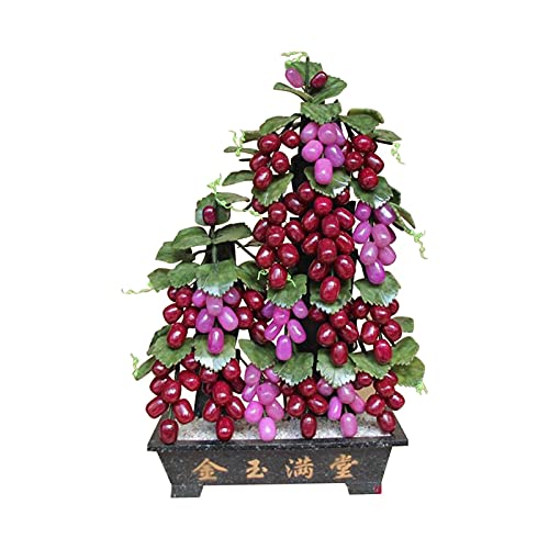 Jade Bonsai Gem Decoration Grape Decoration Office Home Creative Bedroom Handicraft Decoration Chinese Style Bonsai Ornaments House Plant