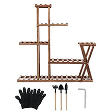iumLeap Plant Stand 5-Layer Wooden Plant Shelves Rack Display Shelf Home Indoor Outdoor Yard Garden Patio Balcony Flower Planter Pot Stands Flower Stand