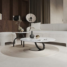 DIEYPOL Coffee Table Modern Slate Coffee Table Minimalist Round Tea Table Living Room Home Coffee Table Creative Shape Coffee Table Mesa para Centro De Sala(B)