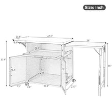 QUGURLID Versatile Outdoor Cabinet with Folding & Expandable Work Surfaces, Ample Storage Space, and Lockable Wheels