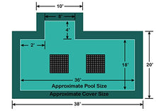 18' x 36' Rectangle with 4' x 8' Left 2' Offset Step Ultra-Loc III Solid with Drains In-Ground Pool Safety Cover