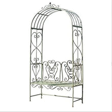 Garden Arch with Seating, 2.28m High X 1.18m Wide Arbor Trellis Arbour Archway, for Climbing Plants Roses Vines Support Rack, Pergola Outdoor Garden Lawn Backyard