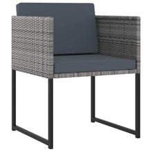 LPERTGFHU 11-Piece Patio Dining Set, Poly Rattan Garden Table and Chairs with Cushions for 10 People, Grey Outdoor Furniture