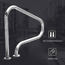 Pool Handrail Handle Grab Rails Swimming Swimming Pool Handrails, 31.5"x31.5"Stainless Steel Pool Stair Rail for Inground Swimming Pool, Quick Mount