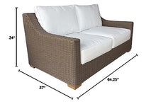 Padma's Plantation Nautilus Outdoor Loveseat Kubu Grey