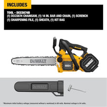 DW 60V TOP HANDLE CHAINSAW