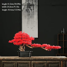 YXIANG56Q Fake Plants Artificial Plants, 9.13'' Black Ceramic Pot Fake Bonsai Tree Faux Potted Plant for Home Office Wedding Garden Decor Bonsai Tree(C)