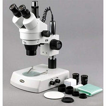 AmScope Professional Trinocular Stereo Zoom Microscope with Darkfield Condenser Clear