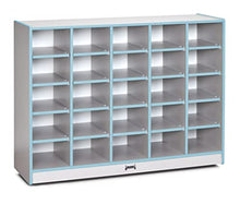 Jonti-Craft Rainbow Accents 25 Cubbie-Tray Mobile Storage Coastal Blue