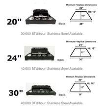Rasmussen 30" Vent Free Fireballs Burner Kit 15-Pcs., AFB30-LG-AFB30-EI-B-P