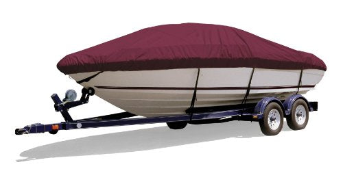 TaylorMade Survivor Marine Products Boat Cover for Euro Style V-Hull Bow Riders Cranberry 27.5-28.4 ft
