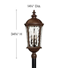 Hinkley Windsor Collection Extra Large Six Light Outdoor Post Top Pier Mount River Rock