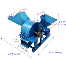 HayWHNKN Wood Chipper Shredder Two Inlets Branch Crusher with 20mm Screen Size for Corn Straw Grass 220v 4.5kw