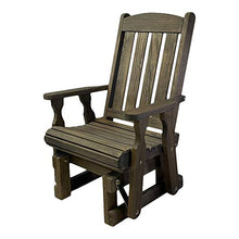 Amish Casual Heavy Duty 600 Lb Mission High Back Treated Glider Chair (Dark Walnut Stain)