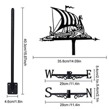 Weather Vane Metal Weathervane with Roof Mount Viking Battleship Motorcycle Weathercock Flying Roof Garden Metal Decorations for Outdoor Farm Yard Mount Yard (Style 5) (Style 1)