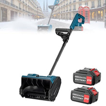 Cordless Chargeable Snow Blower 12.5“ Cleaning Width，Adjustable Front Handle, Power Snow Shovel Lightweight for Driveway Deck Twobatteries