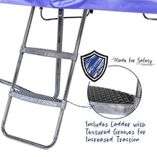 123 Jump 14FT Outdoor Trampoline with Safety Enclosure and Ladder Black/Blue
