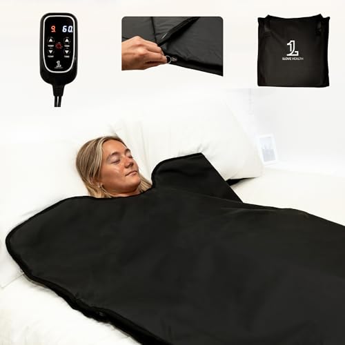 1Love Regular Sauna Blanket Pro | Far Infrared Sauna Blanket | 77-176°F | 0 EMFs, ELFs & VOCs | Black