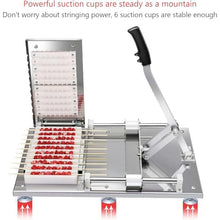 AMQYDT Manual Mutton Kebab Machine, 10 Holes BBQ Bamboo Skewer Meat Making Machine, Stainless Steel Skewers Brochette Beef Skewer Making Machine, Kebab Maker Press Mould, for Kitchen Picnic Camping
