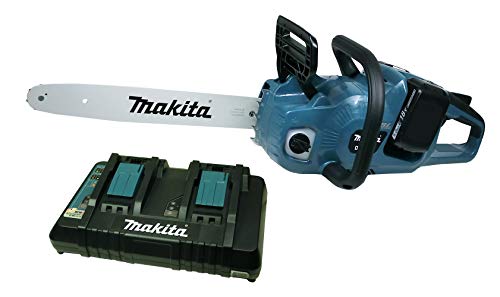 Makita DUC 353 Akku Kettensäge mit Doppelladegerät + 2 x Akku 5 Ah