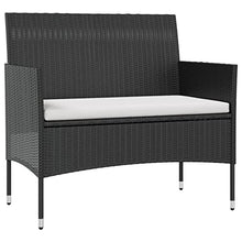 YUHI-HQYD 16 Piece Patio Lounge Set with Cushions,Backyard Decor,Backyard Sofa Suit,Outdoor Furniture,Outdoor Couch,Suitable for Balcony, Backyard, Patio, Garden, Poolside, Poly Rattan Black