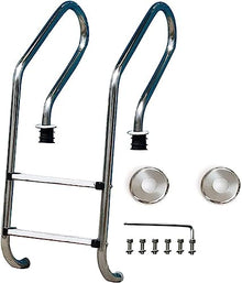 Inground Pool Ladder Stainless Steel Swimming Pool Ladder Steps Max Load 200kg Embedded Installation Anti-Rust Handrail