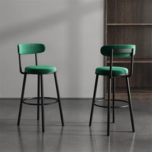 hezhuhe2258 Bar Chair Bar Stool Iron High Chair Household Reclining Multicolor Optional 75cm(Black)
