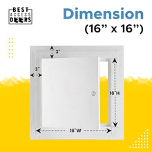 Best 16” x 16” Hinged Gypsum Access Panel with Glass Fiber Reinforced Square Corner, Light Weight Wall & Ceiling Access Panel, Easily Textured Access Door, No Shrinkage & Cracking, BA-GRG-HG-SC