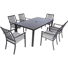 Hanover Mod Furniture Carter 7-Piece Patio Dining Set Grey
