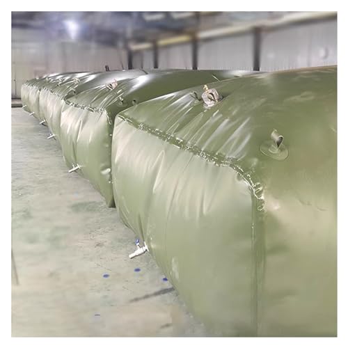 Water Bladder Storage Containers 100 200 500 800 1000 Gallon TPU Fuel Bladder Oil Storage Bag, Large Foldable Spare Oil Container Cans Tank for Boat Rv Off Road Car Generator, Green(Size:1x0.