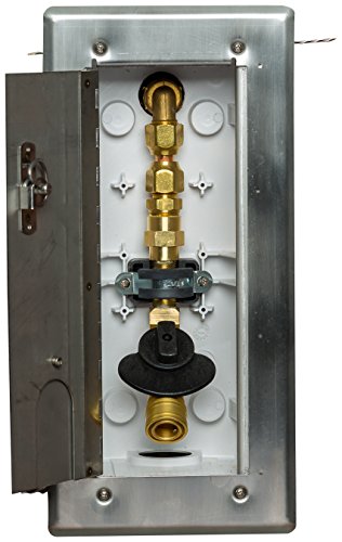 Burnaby Manufacturing Exterior Versatile Gas Plug, 1/2" NPT Inlet, 3/8" Quick Disconnect Otlet, Anodized Aluminum Black Door (Stainless Steel Door)