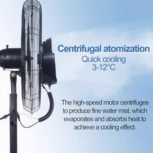 CUTPOIY Pedestal Misting Fan Outdoor Oscillating Cooling Spray Fan with 42L Tank, 3 Speeds Adjustable for Patio Garden, 71cm